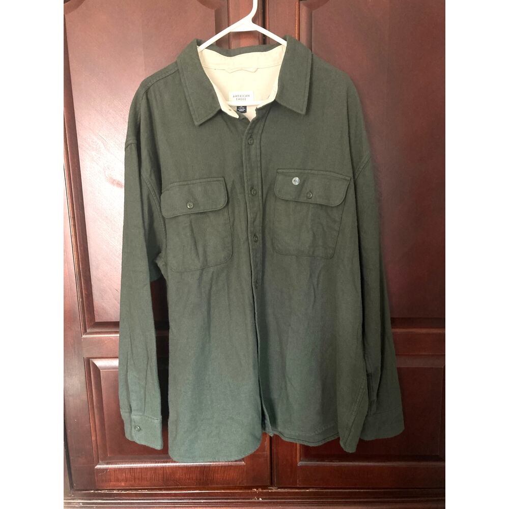 American Eagle -Minimal Cabincore Heavy Duty Soft Thick Brushed Flannel-XXL